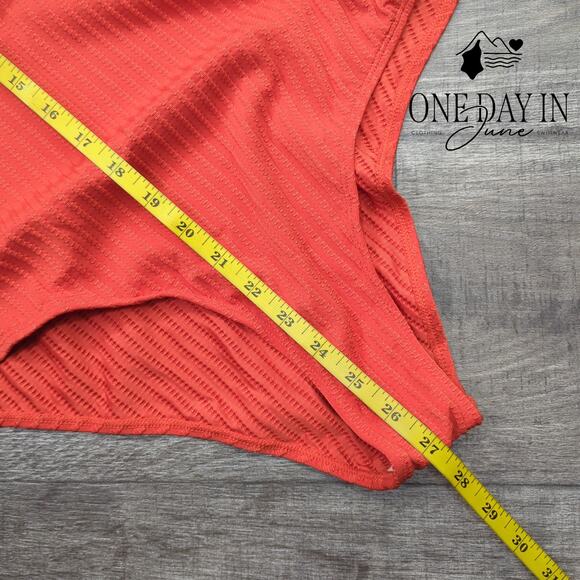 Cupshe Textured V Neck One Piece Swimsuit Size XL - Picture 6 of 7